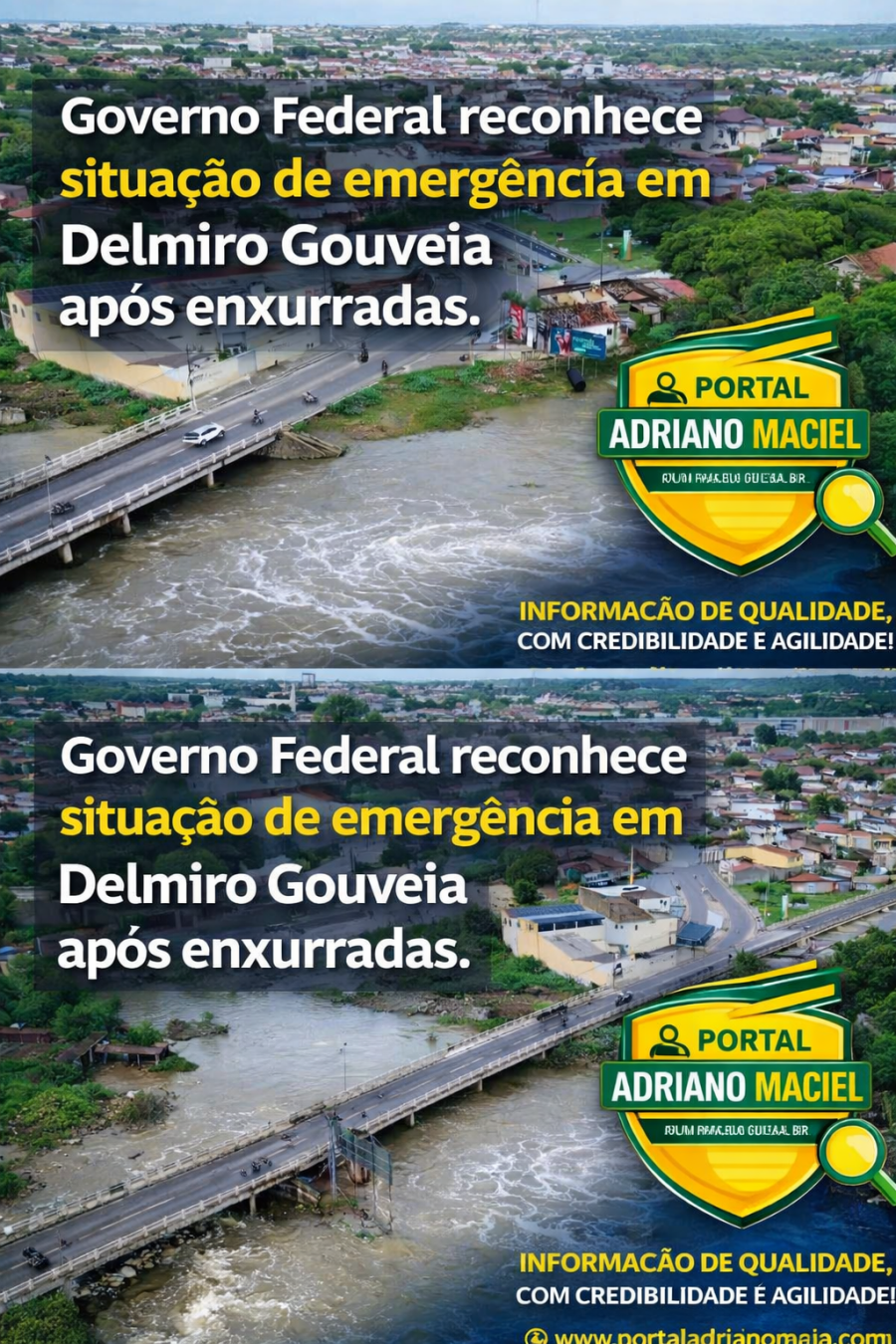 Governo Federal reconhece situação de emergência em Delmiro Gouveia após enxurradas