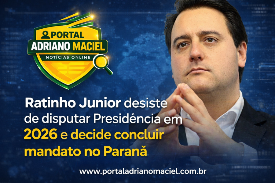 Ratinho Junior desiste de disputar Presidência em 2026 e decide concluir mandato no Paraná