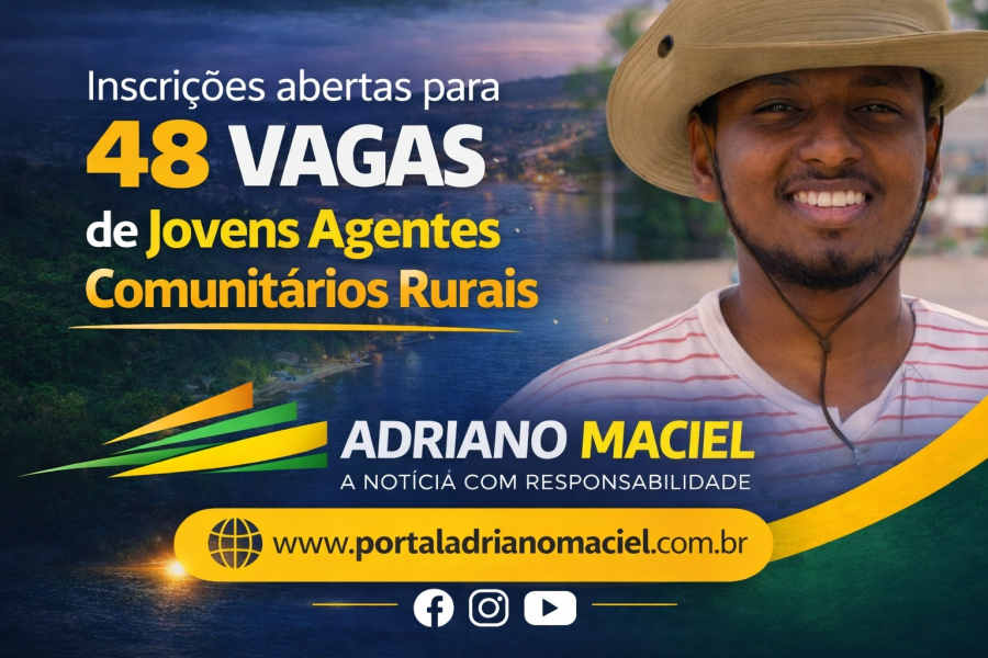 Inscrições abertas para seleção de Jovens Agentes Comunitários Rurais com bolsa de R$ 1,1 mil