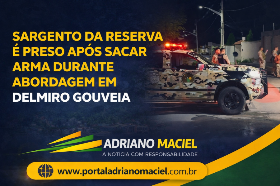 Sargento da reserva é preso após sacar arma durante abordagem policial em Delmiro Gouveia