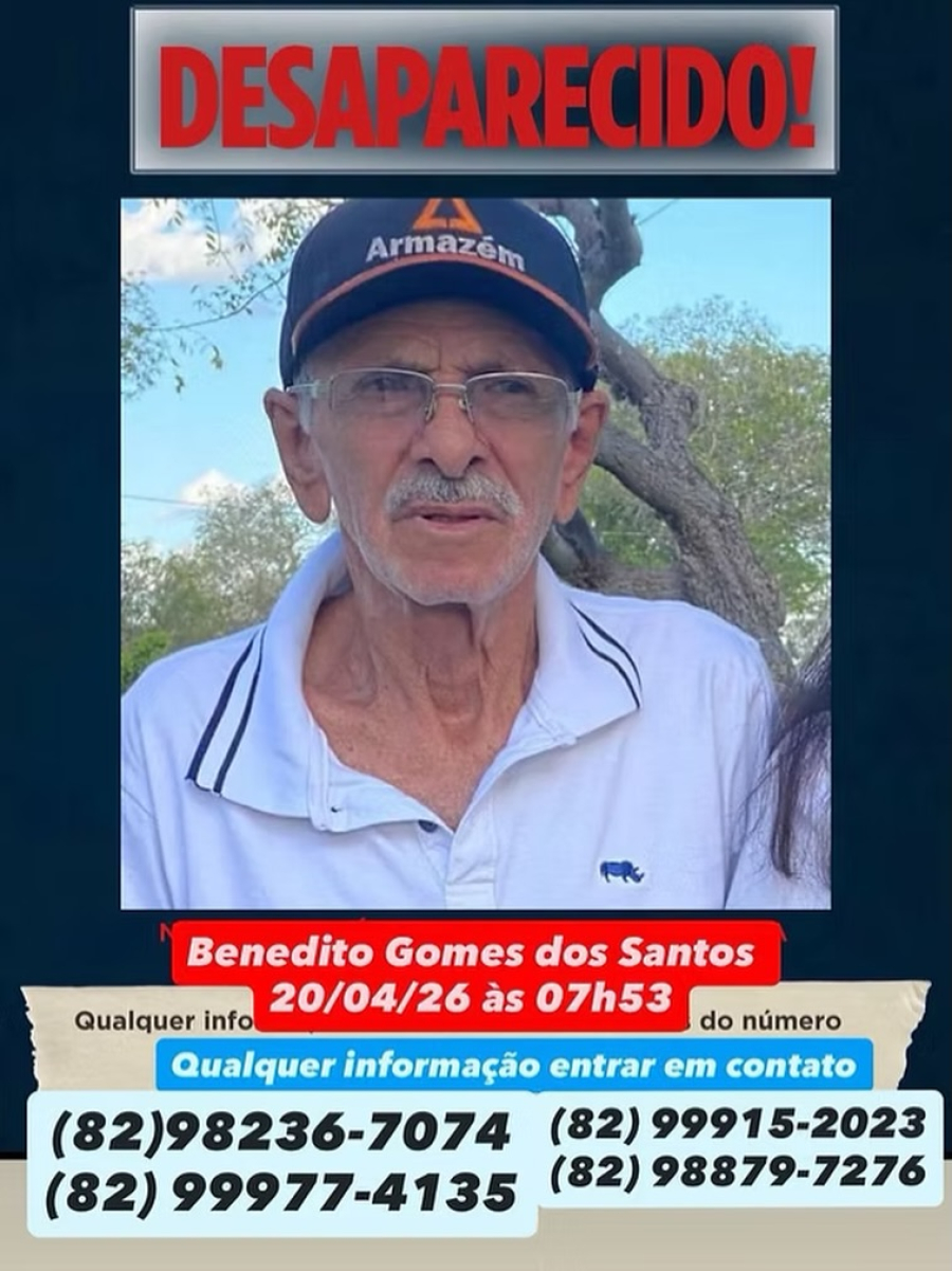 Morador de Delmiro Gouveia desaparece e família mobiliza buscas na região