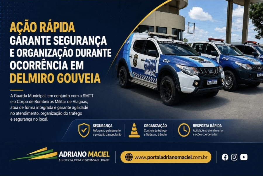 Ação rápida garante segurança e organização durante ocorrência em Delmiro Gouveia