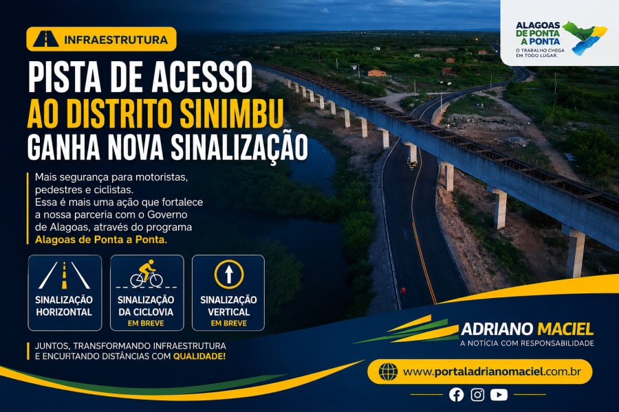 PISTA DE ACESSO AO DISTRITO SINIMBU SERÁ ENTREGUE NOS PRÓXIMOS DIAS 
