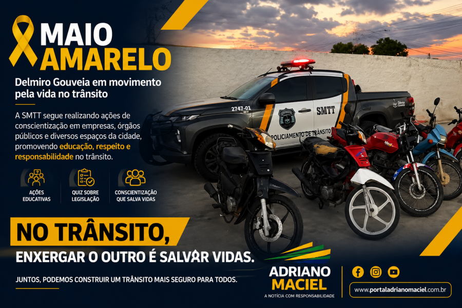 Maio Amarelo segue movimentando Delmiro Gouveia com ações de conscientização e educação no trânsito