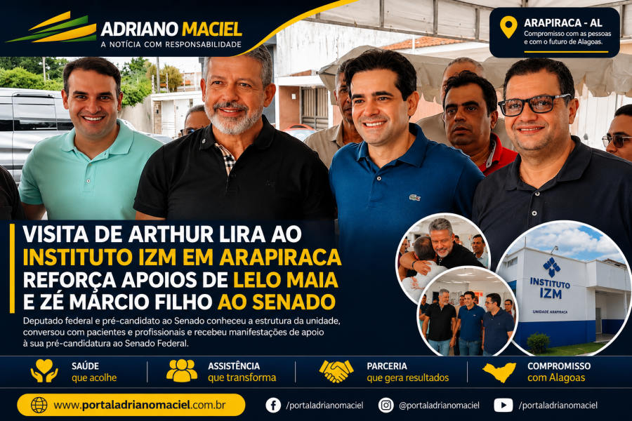 Visita de Arthur Lira ao Instituto IZM em Arapiraca reforça apoios de Lelo Maia e Zé Márcio Filho ao Senado