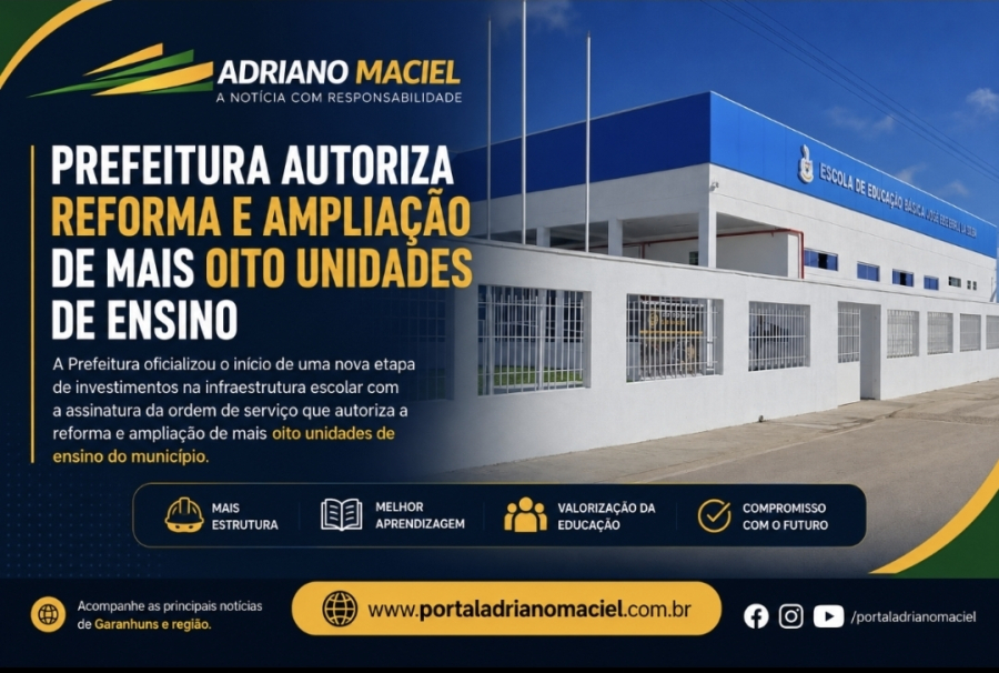 Prefeitura de Delmiro Gouveia autoriza reforma e ampliação de mais oito escolas da rede municipal