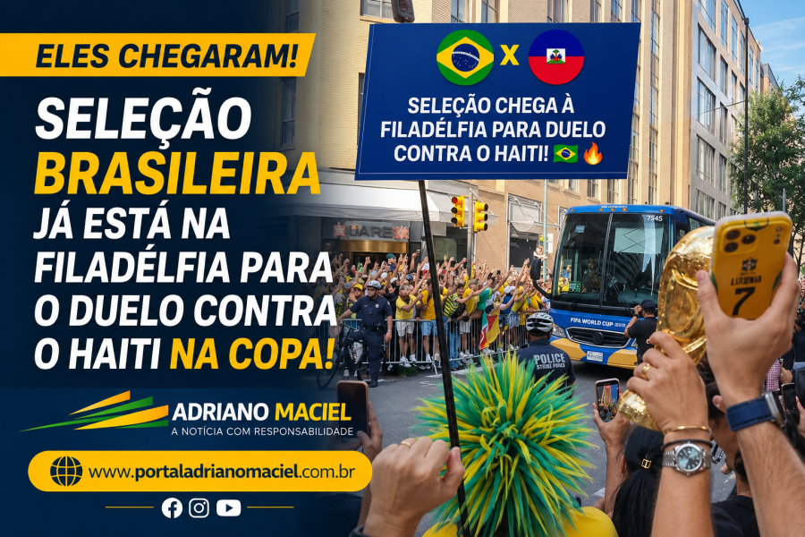 Seleção Brasileira chega à Filadélfia para duelo contra o Haiti na Copa do Mundo