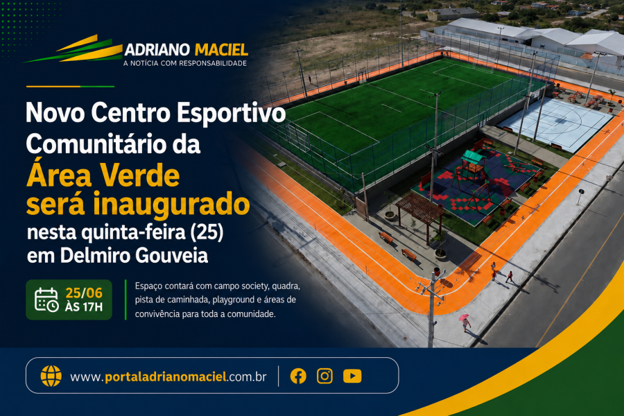 Delmiro Gouveia inaugura novo Centro Esportivo Comunitário da Área Verde nesta quinta-feira (25)