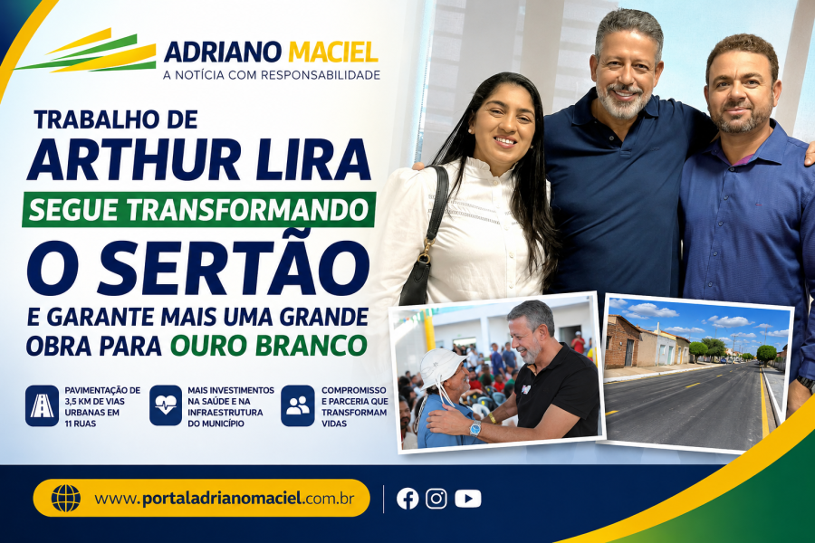 Trabalho de Arthur Lira garante nova obra de pavimentação para Ouro Branco
