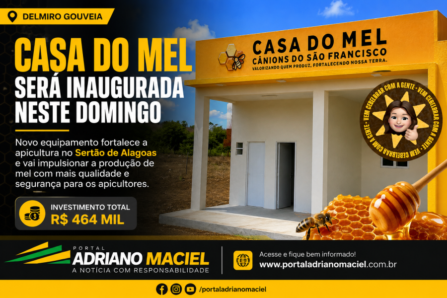 Casa do Mel será inaugurada neste domingo e marca novo capítulo para a apicultura do Sertão de Alagoas
