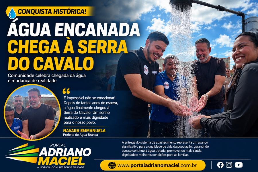 Comunidade de Serra do Cavalo celebra chegada da água encanada; prefeita agradece Arthur Lira e chama deputado de 