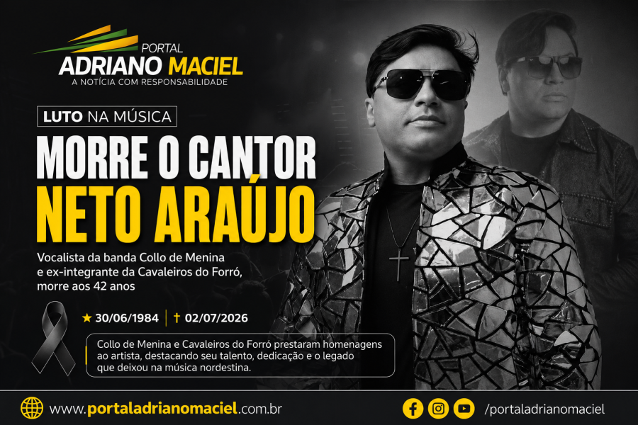 Morre aos 42 anos o cantor Neto Araújo, vocalista da Collo de Menina e ex-Cavaleiros do Forró