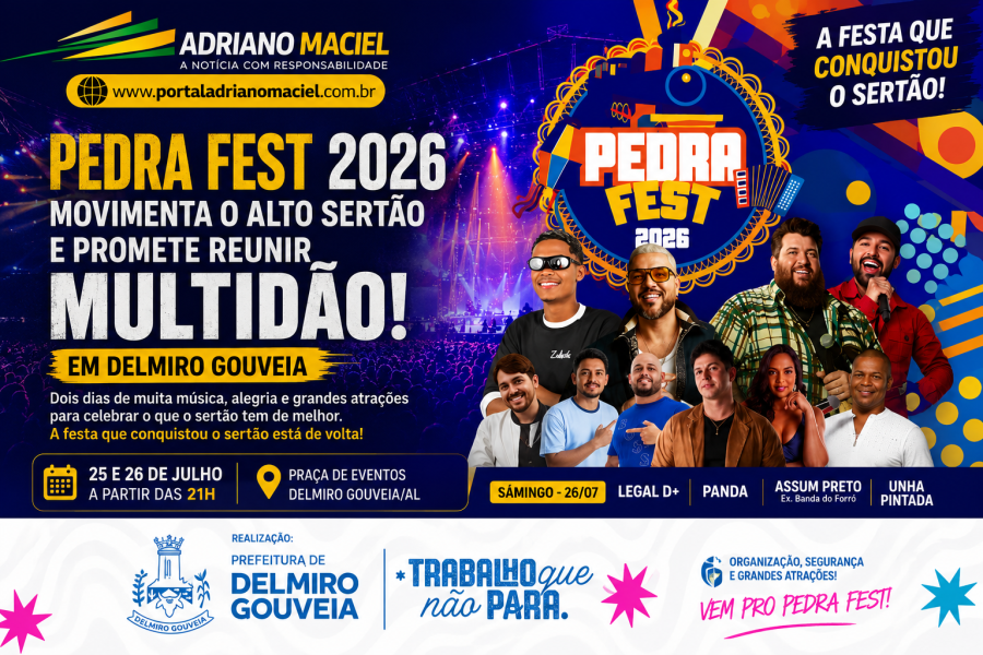 Pedra Fest 2026 movimenta o Alto Sertão e promete reunir multidão em Delmiro Gouveia