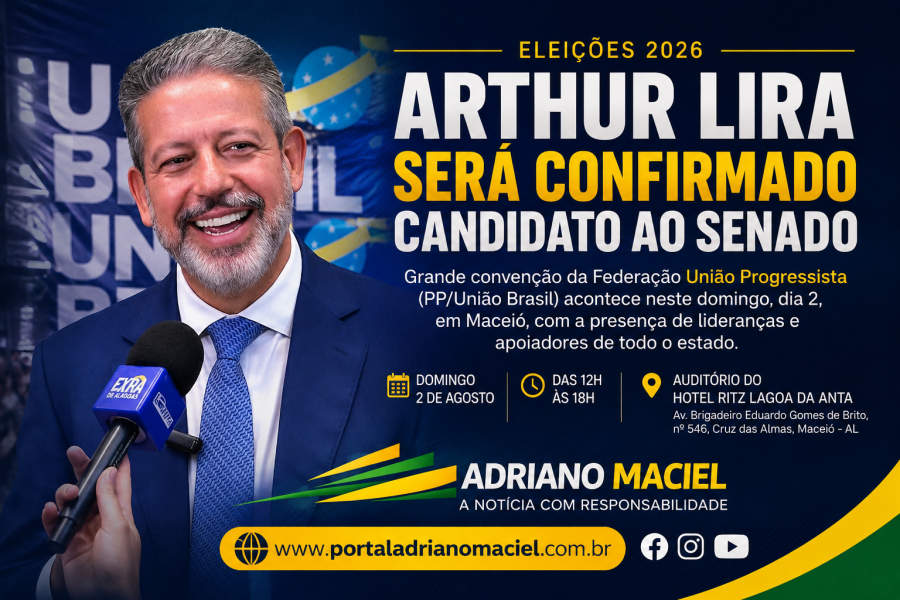 Arthur Lira será confirmado candidato ao Senado em convenção da Federação União Progressista neste domingo