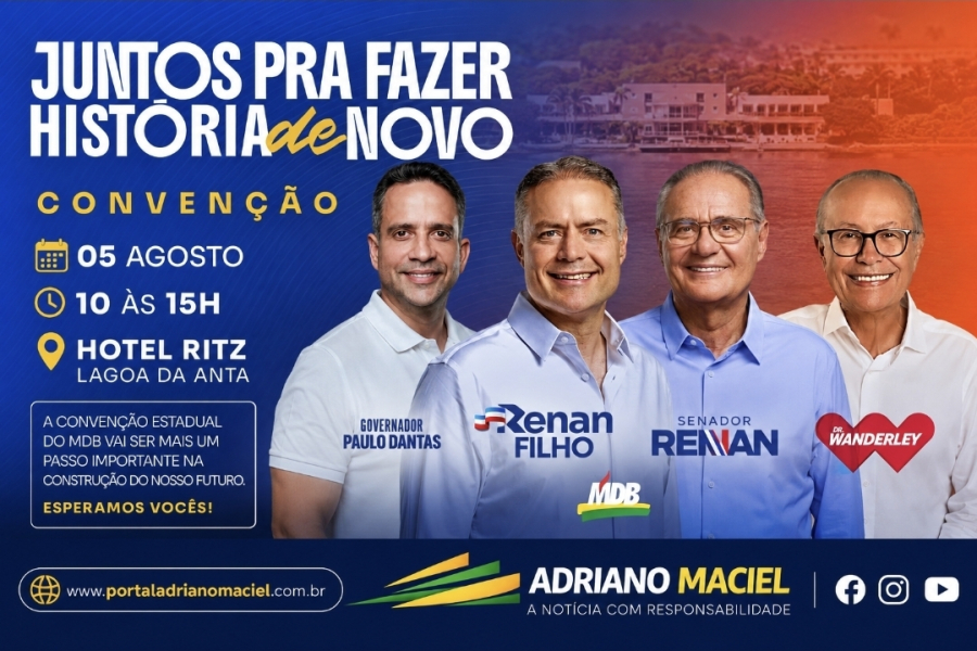 Convenção Estadual do MDB será realizada nesta quarta-feira (5) em Maceió