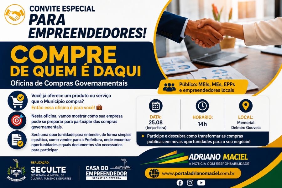 Casa do Empreendedor promove oficina sobre compras governamentais em Delmiro Gouveia