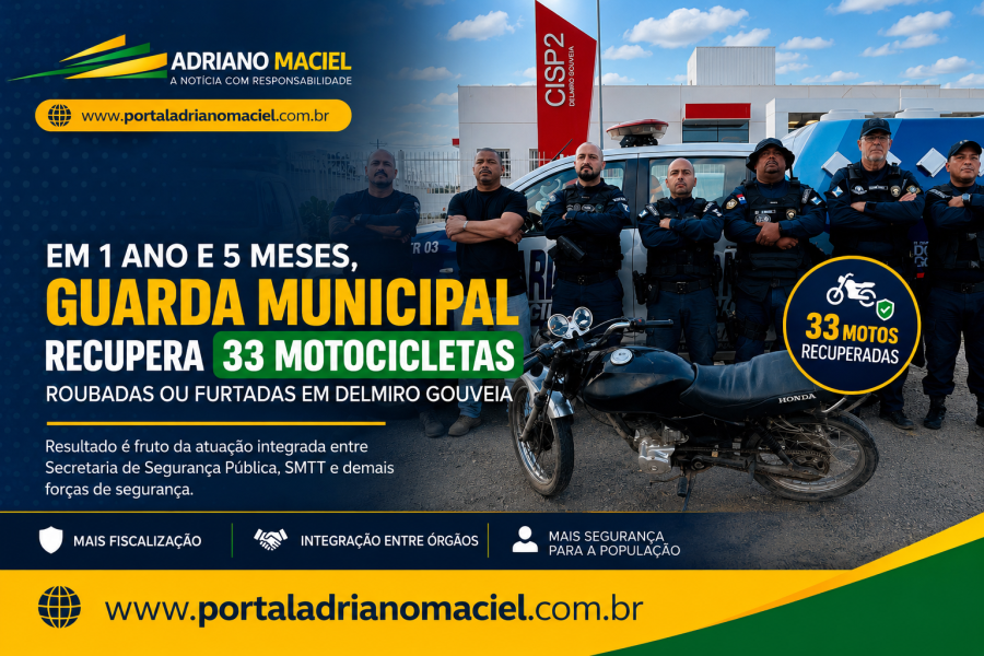 Guarda Municipal de Delmiro Gouveia recupera 33 motocicletas roubadas ou furtadas em 1 ano e 5 meses