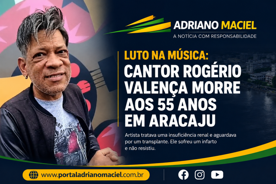 Cantor Rogério Valença,  ex. Calcinha Preta morre aos 55 anos em Aracaju