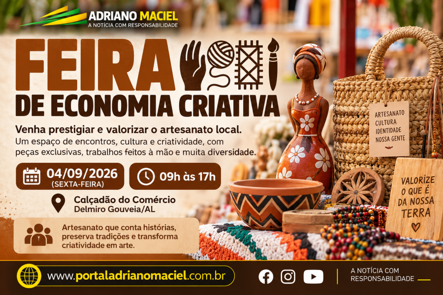 Feira de Artesanato em Delmiro Gouveia valoriza criatividade, cultura e talento dos artesãos