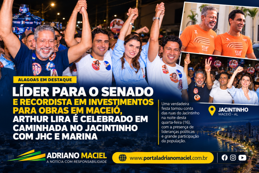 Arthur Lira participa de caminhada no Jacintinho ao lado de JHC e Marina
