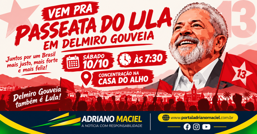 PT realiza passeata em apoio à campanha de Lula neste sábado em Delmiro Gouveia
