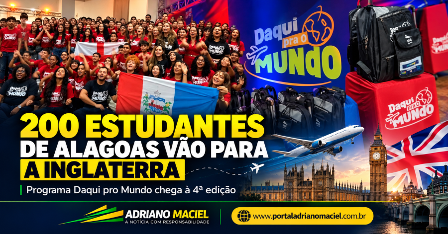 Alagoas entrega kits a 200 estudantes que embarcarão para intercâmbio de quatro semanas na Inglaterra